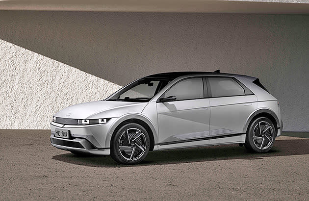 A white Hyundai Ioniq 5