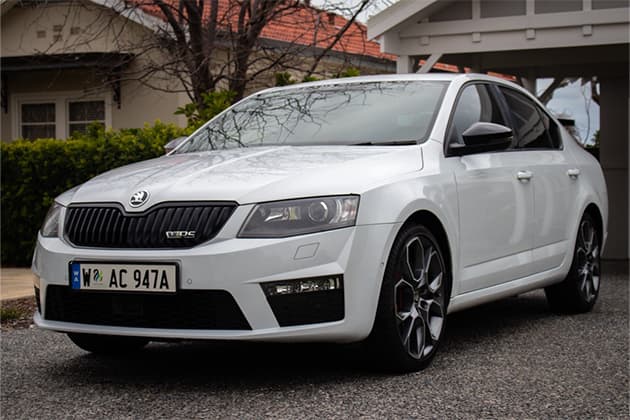 A Skoda Octavia parked on a driveway