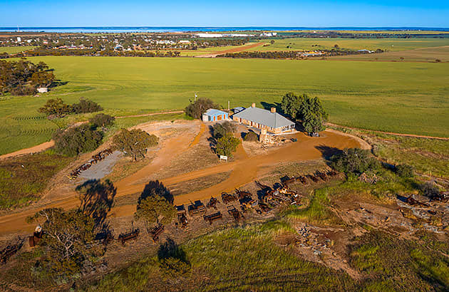 Aerial photo of MacPherson Homestead in Carnamah