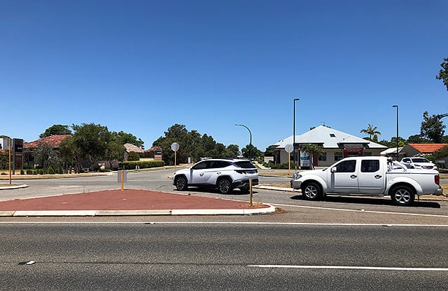 Corner of Canning Hwy, Rome and Hislop roads in Melville