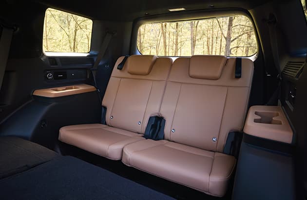 The third row seats in a 2024 Hyundai Santa Fe