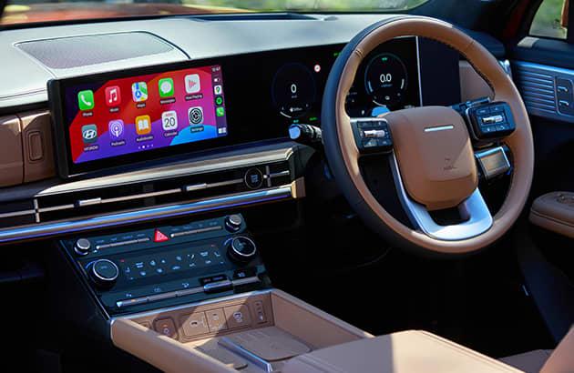 The interior dashboard of a 2024 Hyundai Santa Fe