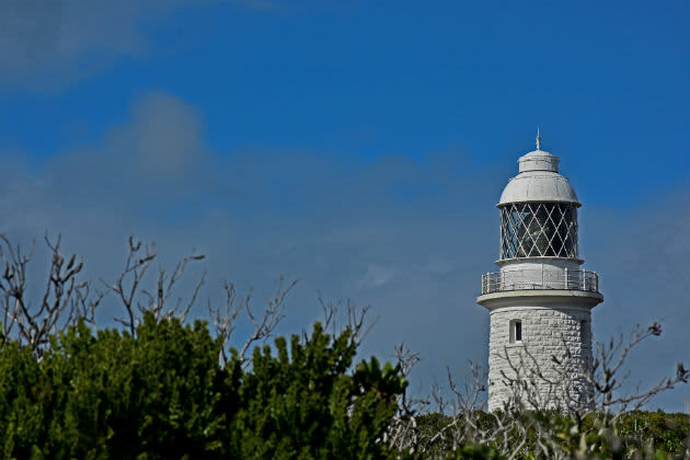 Cape Naturaliste Lighthouse with a blue sky