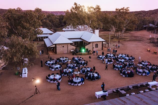 Outdoor dining in the outback