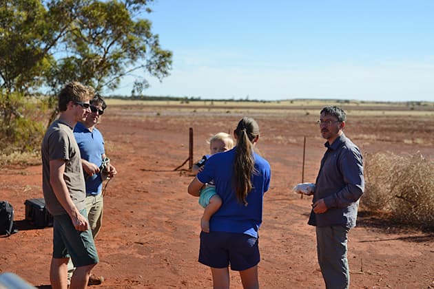 WA Wheatbelt meteorite team at Dingle Dell farm