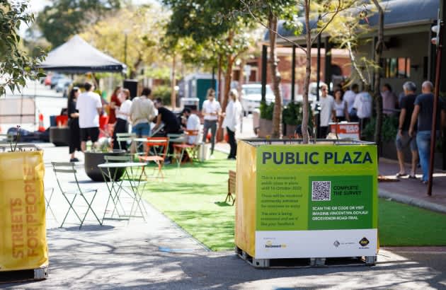 Public plaza in Mt Lawley