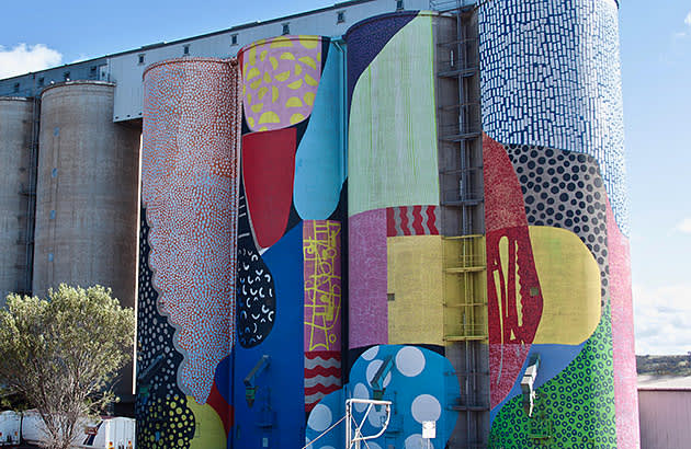 Part of the PUBLIC Silo Trail can be seen in Northam