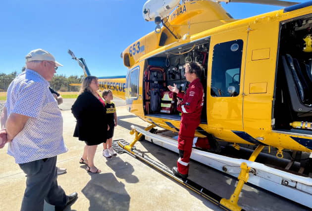 Kelly and family reuniting with RAC Rescue crew