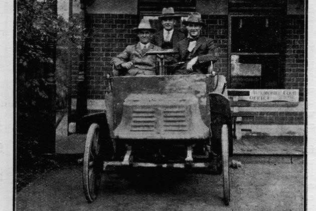 The Benz at the old RAC headquarters