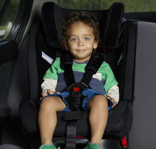 A six month old in a child car restraint