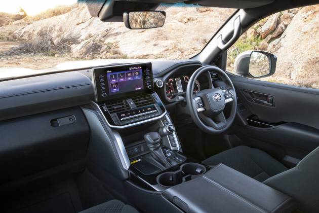 Interior dashboard of Toyota Landcruiser 300 Series