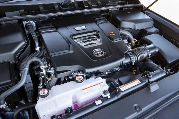 Engine of Toyota Landcruiser 300 Series