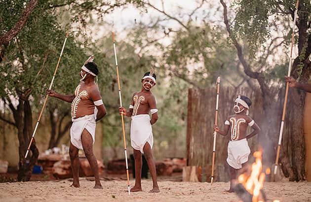 Aboriginal dancers perform a corroboree