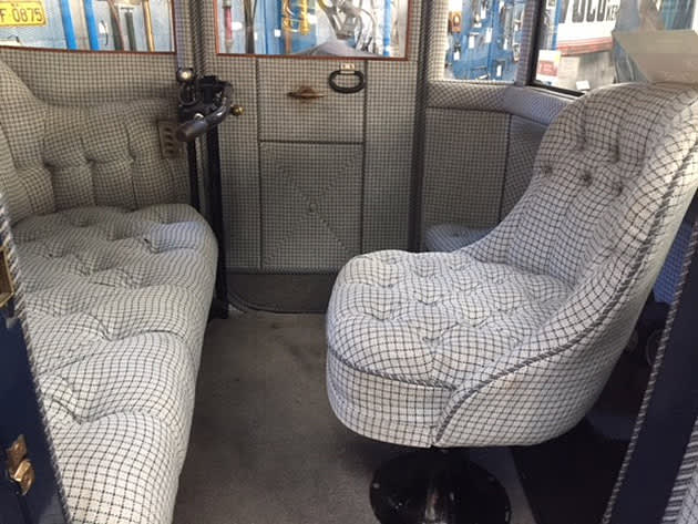 1914 Detroit Electric car interior