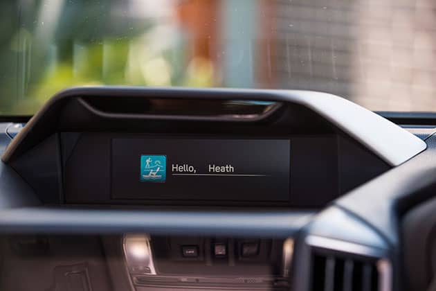 A car's interior digital monitor
