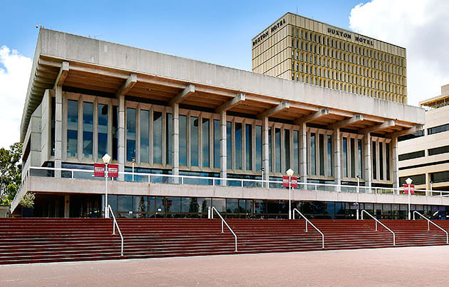 The stairs leading up to the Perth Concert Hall