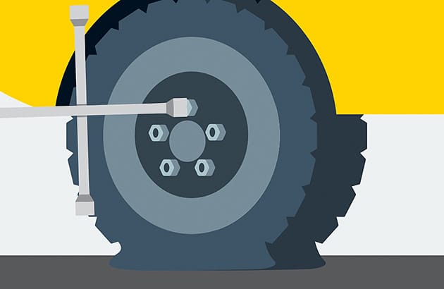 Remove tyre bolts