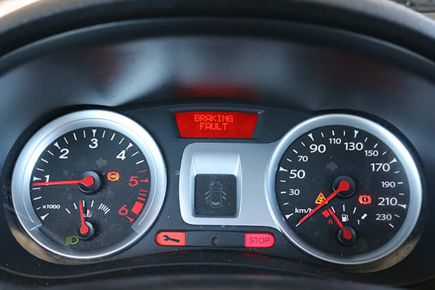 Brake fail warning light
