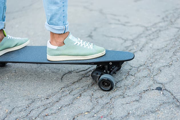 Person riding an electric skateboard