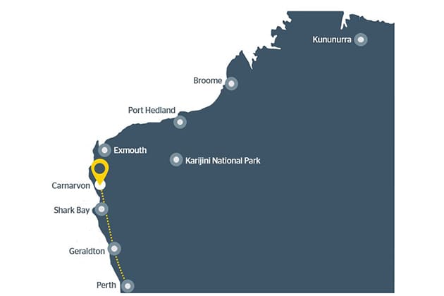 Map of Carnarvon