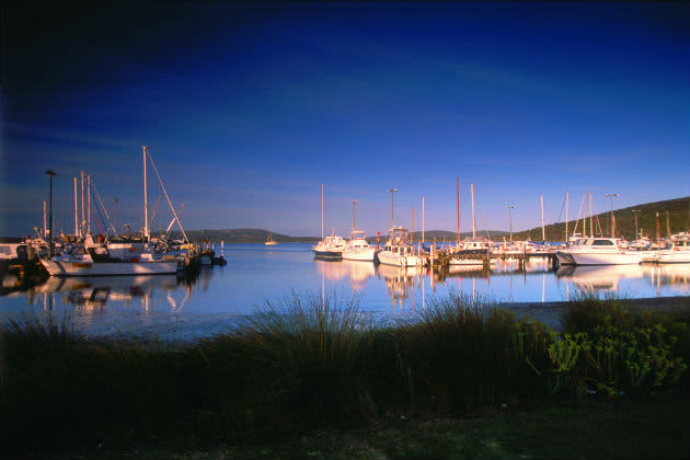 Boats are moored together at Emu Point, Albany