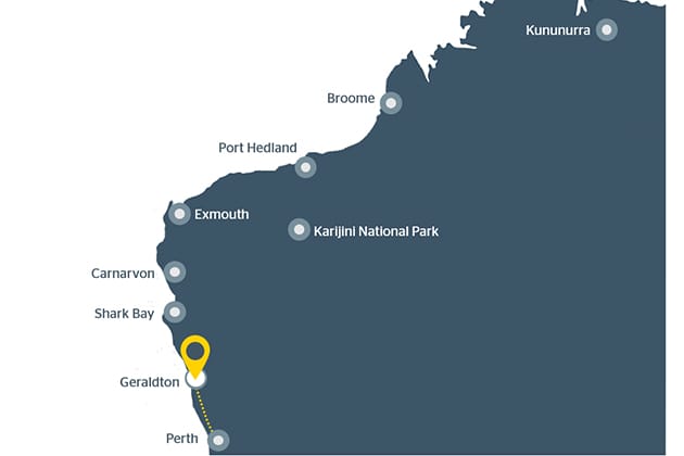 Map of Geraldton