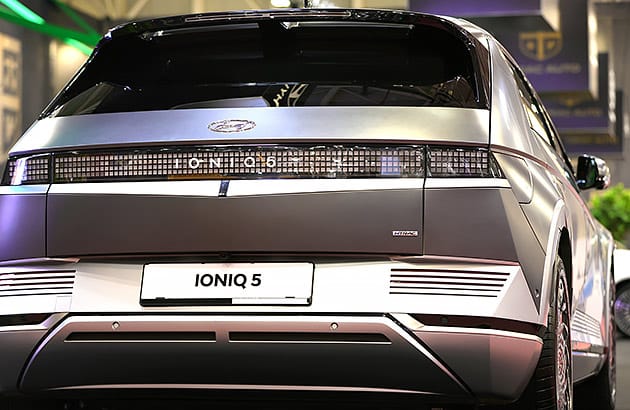 The rear of a Hyundai Ioniq5