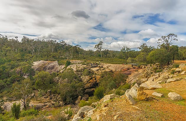 The view from a vantage point on the Railway Heritage Trail