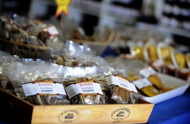 Local banana products at shop in Carnarvon