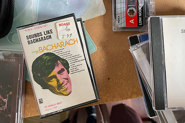 A Burt Bacharach cassette tape on a table