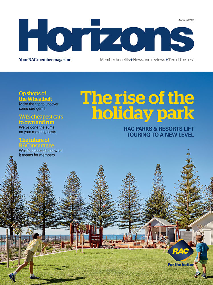 RAC Holiday Park Esperance on the cover of autumn Horizons