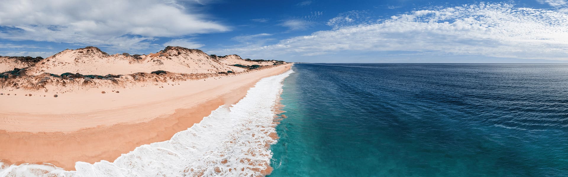Long stretch of beach