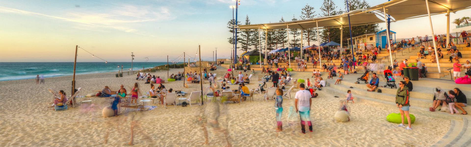 Image of sunset market