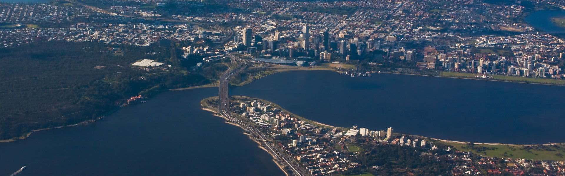An aerial view of Perth