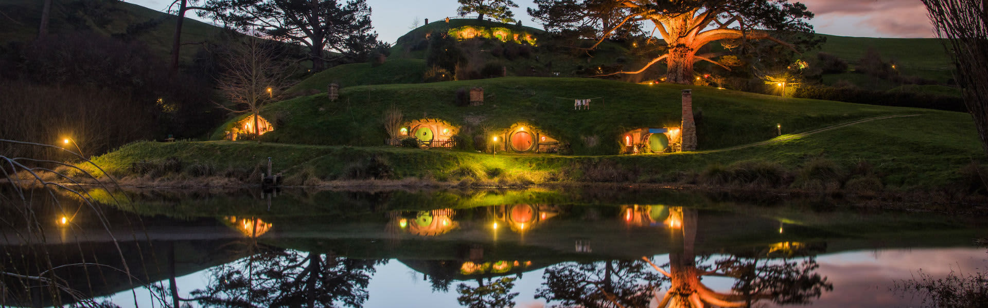 Hobbiton at night