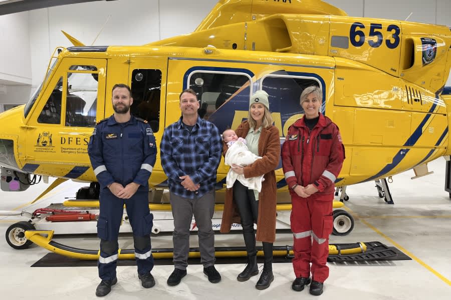 Greg Robbins and wife reunited with Rescue crew