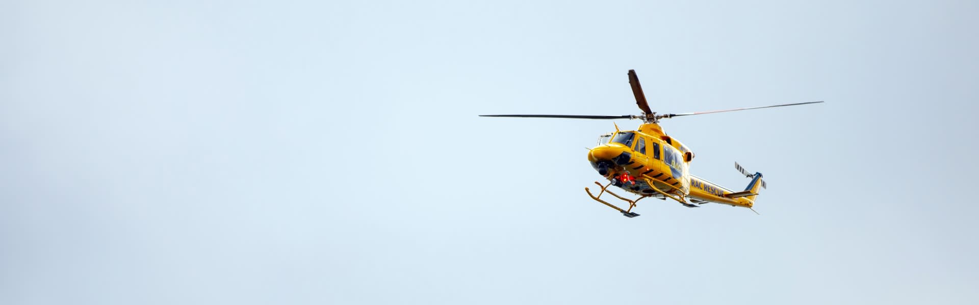 RAC Rescue helicopter in the sky