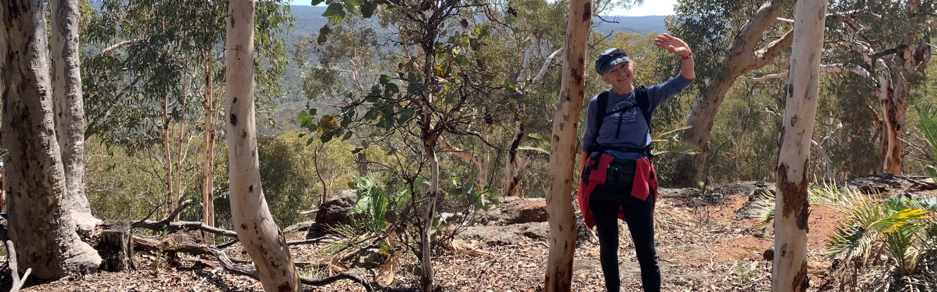 Lady on a bush hike