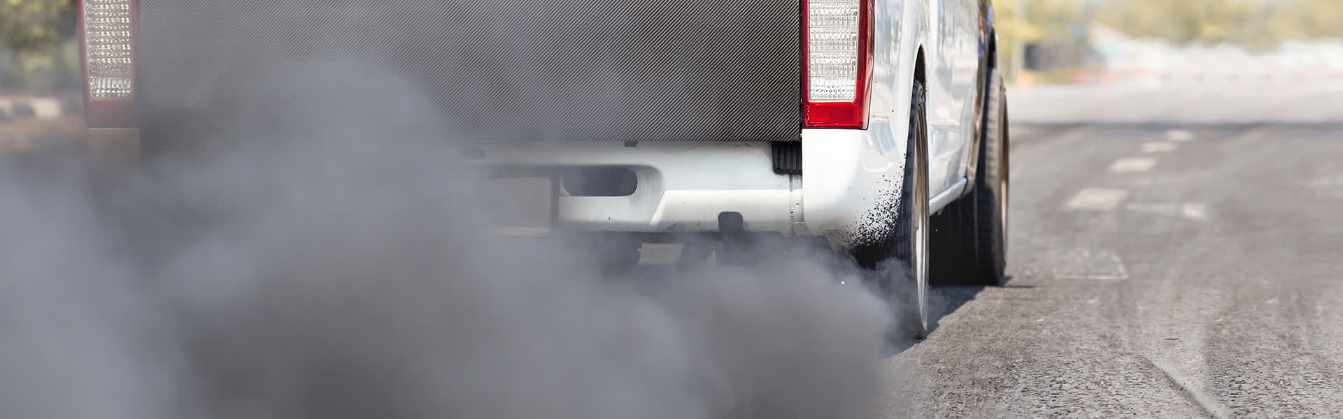 Image of air pollution from vehicle exhaust pipe
