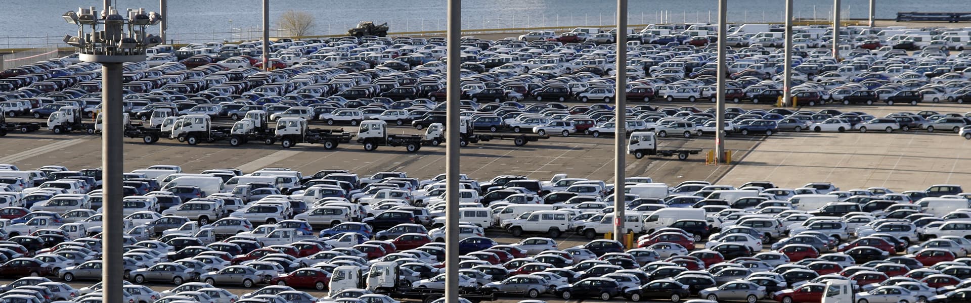 Image of cars in port