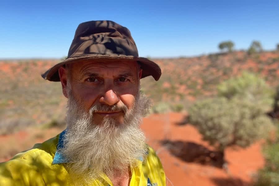 Alan in the outback near rescue area