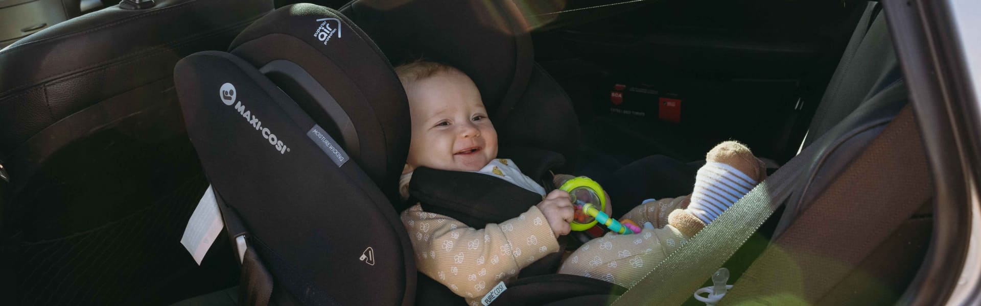 Baby in back seat of car