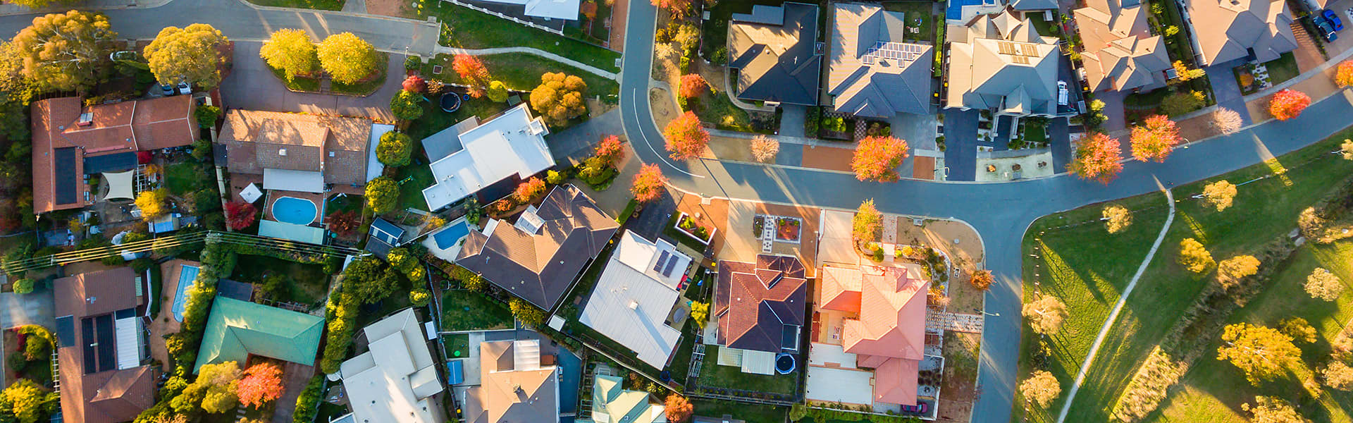 Image of homes from above