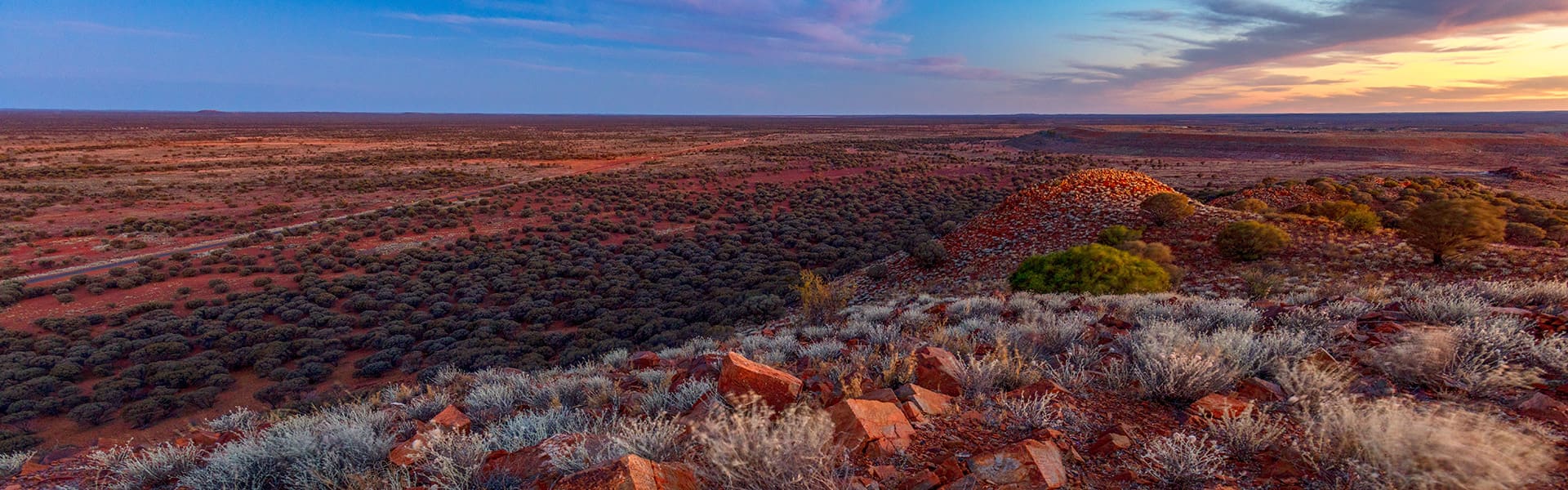 Landscape view over the Golden Outback