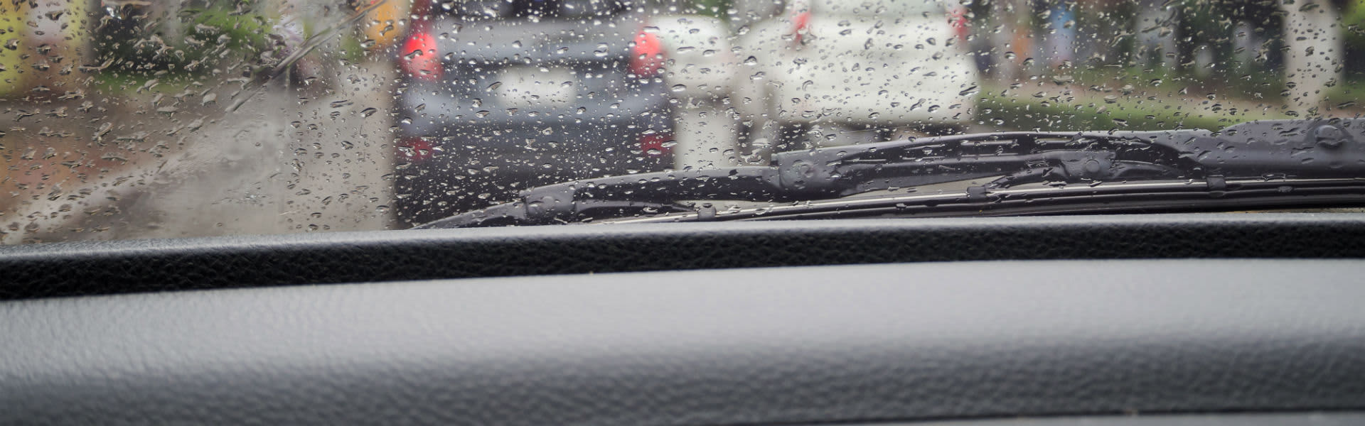 A car windscreen and wiper