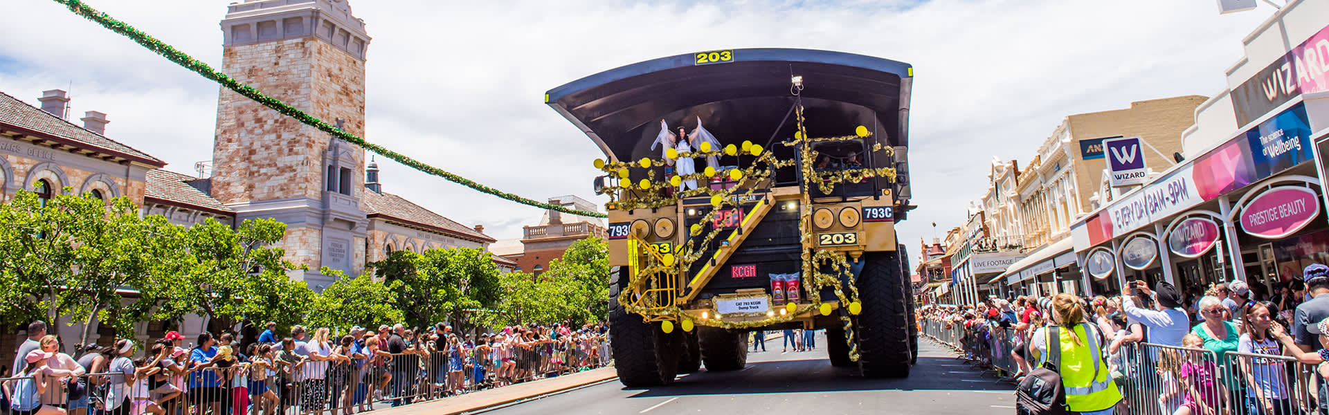 Image of truck in St Barbara's Festival