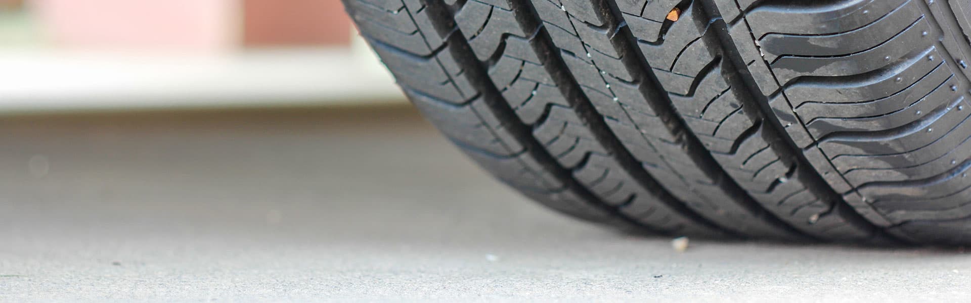 Close up of car tyre