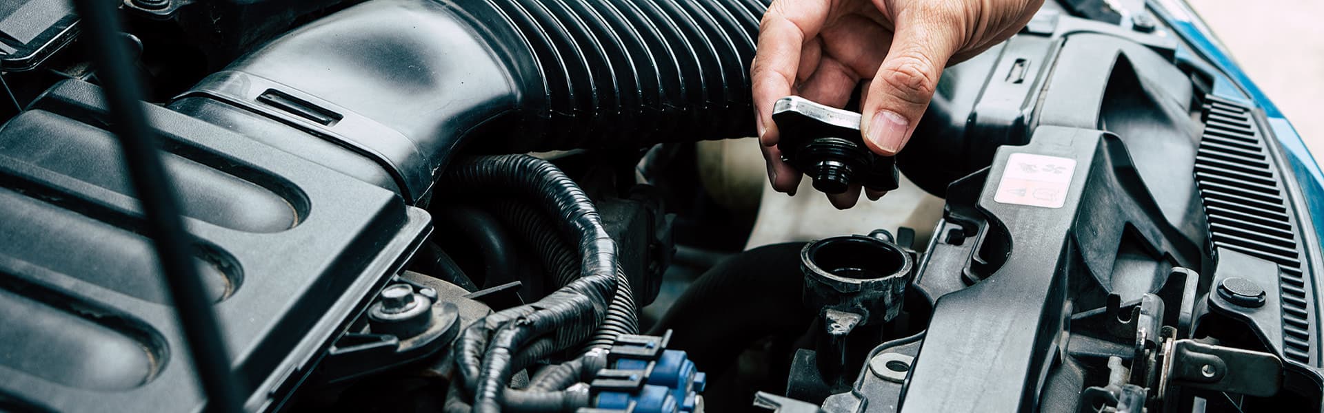 Checking car radiator fluid