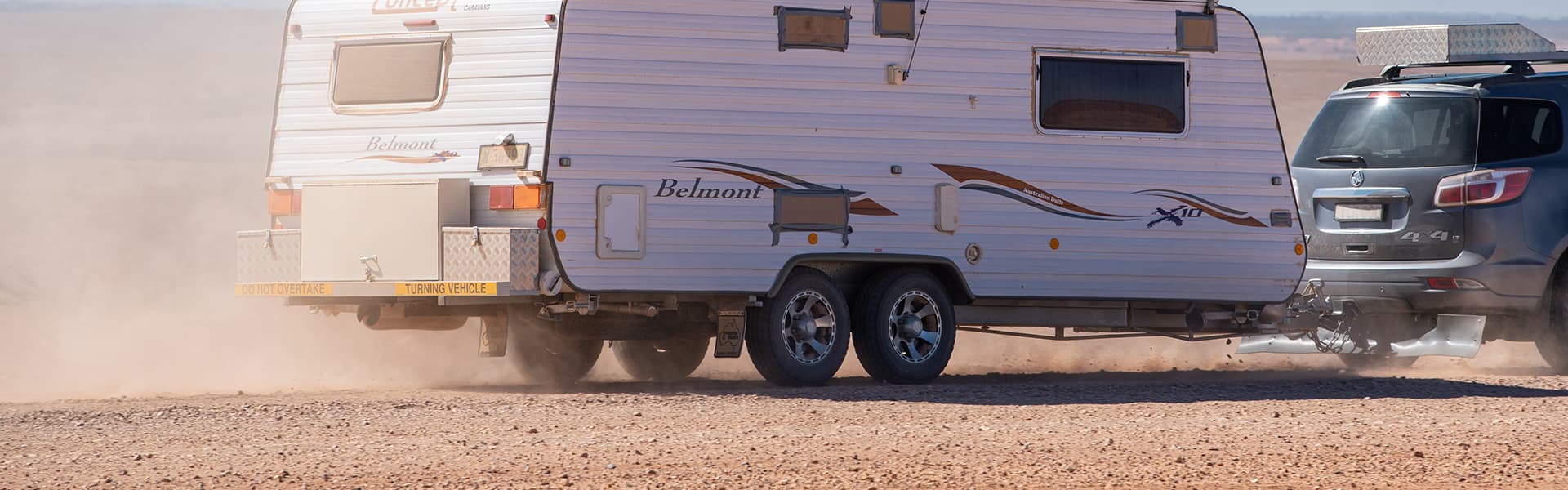 Image of a caravan driving