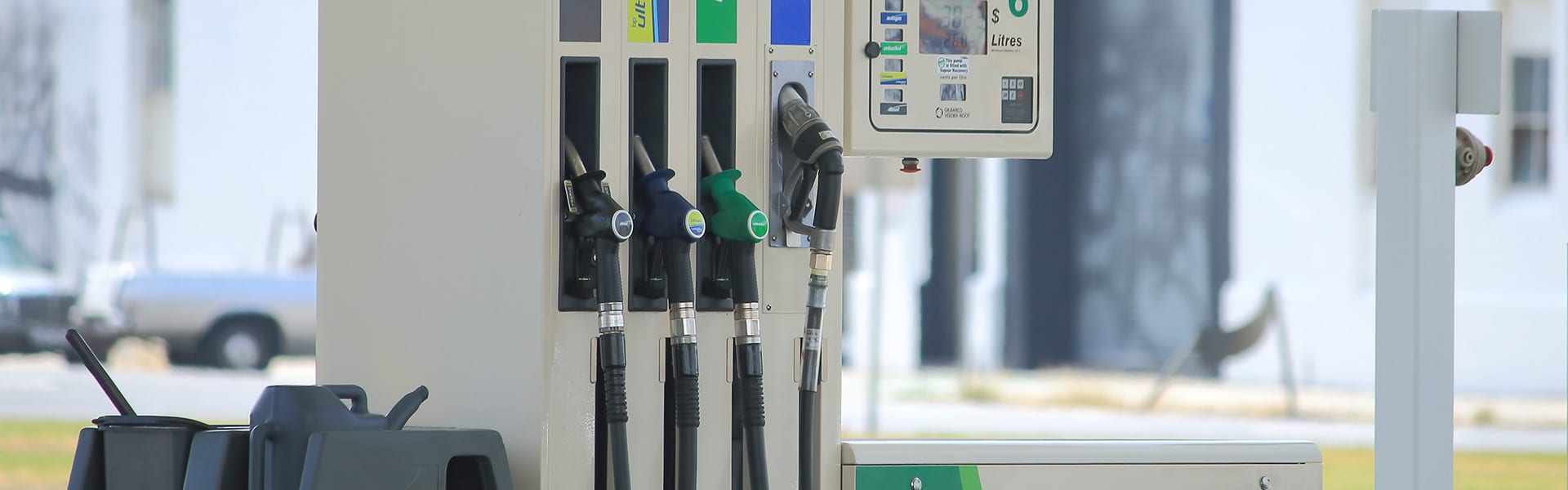 Pumps at a petrol station